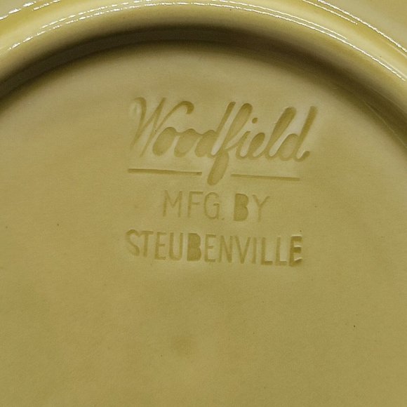 Woodfield By Steubenville Fall Snack Leaf Shape Dishes/ Cups Chartreuse 4 Sets - Picture 6 of 12